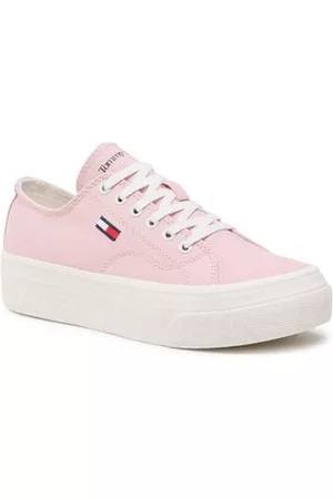 Tommy Hilfiger Damen Sneakers - Sneakers aus Stoff - Flatform EN0EN02173 Misty Pink TH2