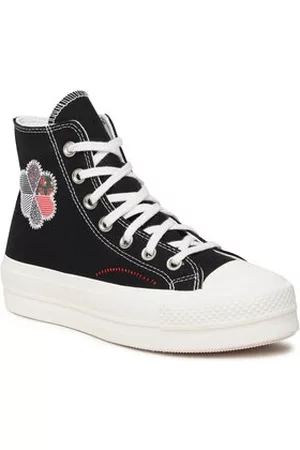 Converse Damen Sneakers - Sneakers aus Stoff - Ctas Lift Hi A05194C Black/Egret/Red