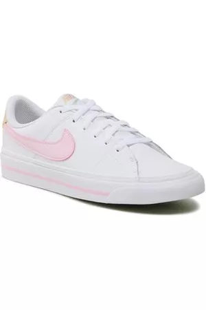Nike Mädchen Schnürschuhe - Schuhe - Court Legacy (GS) DA5380 115 White/Pink Foam/Sesame