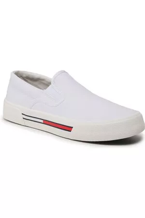 Tommy Hilfiger Damen Sneakers - Sneakers aus Stoff - Slip On Wmn EN0EN02088 White 0K4
