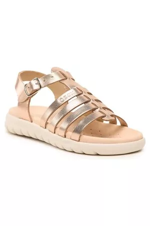 Geox Mädchen Sandalen - Sandalen - J Sandal Soleima Gir J35GSB000CFC7018 S Copper