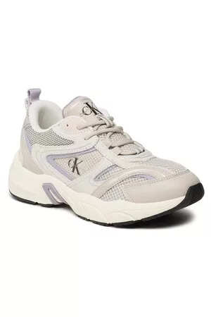 Calvin Klein Damen Sneakers - Sneakers - Retro Tennis Su-Mesh wN YW0YW00891 Eggshell/Lavender Aura ACF
