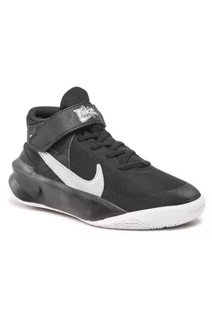 Nike Jungen Schnürschuhe - Schuhe - Team Hustle D 10 Flyease (GS) DD7303 004 Black/Metallic Silver/Volt