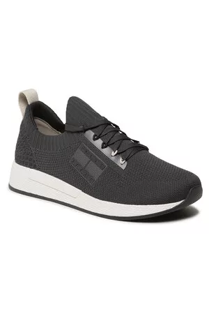Tommy Hilfiger Herren Sneakers - Sneakers - Tjm Knitted Runner EM0EM01225 New Charcoal PUB