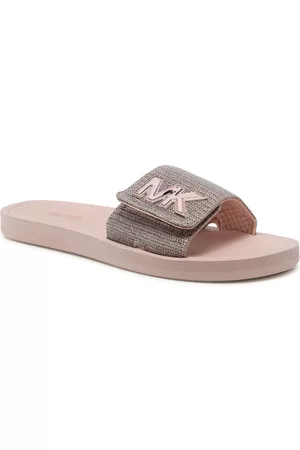Michael Kors Damen Clogs & Pantoletten - Pantoletten - Mk Slide 40T8MKFA3D White Gold