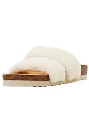 ESPRIT Damen Schuhe mit Fell - Pantolette in Fell-Optik