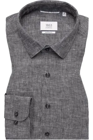ETERNA MODERN FIT Linen Shirt in unifarben