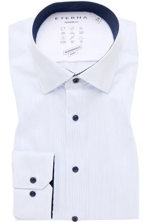 ETERNA MODERN FIT Performance Shirt in gestreift