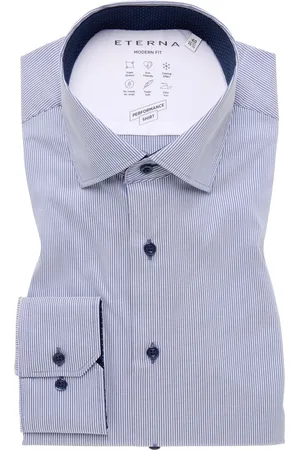 ETERNA MODERN FIT Performance Shirt in gestreift