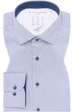 ETERNA SLIM FIT Performance Shirt in gestreift