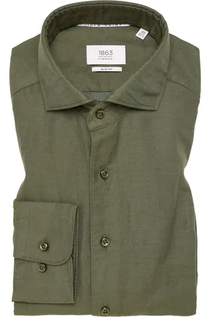 ETERNA SLIM FIT Linen Shirt in unifarben