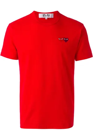 Comme des Garçons T-Shirt mit Herz-Patches