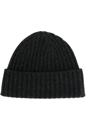 N.PEAL Kaschmir-Beanie aus Rippstrick