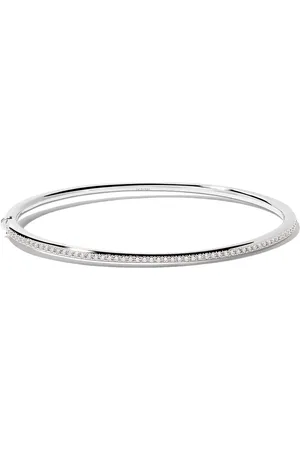 De Beers 18kt DB Classic Weißgoldarmspange mit Diamanten