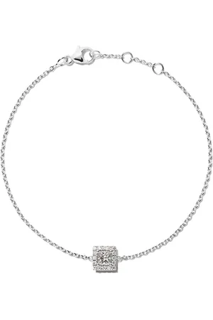 De Beers 18kt Aura Weißgoldarmband mit Diamanten im Princess-Schliff