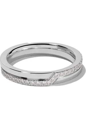 De Beers 18kt The Promise Weißgoldring mit Pavé-Diamant