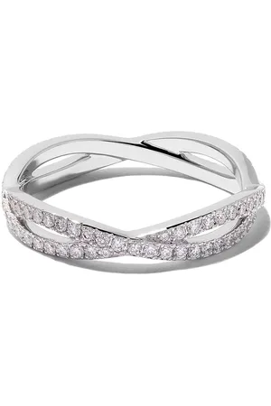 De Beers 18kt Infinity Weißgoldring mit Pavé-Diamant