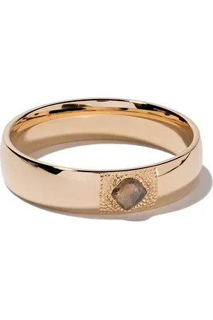 De Beers 18kt großer Talisman Gelbgoldring mit Diamant