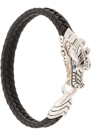 John Hardy Legends Naga Lederarmband mit Saphir