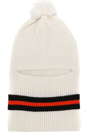 Cashmere In Love Gestreifte Balaklava mit Bommel