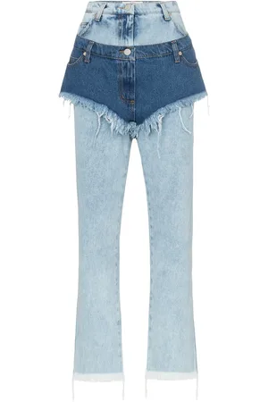 Natasha Zinko Jeans-Shorts im Layering-Look