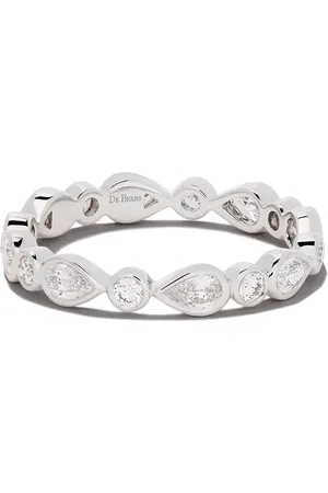 De Beers 18kt Petal Weißgoldring mit Diamanten