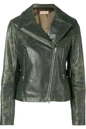 Alaïa 1980 Bikerjacke im Distressed-Look