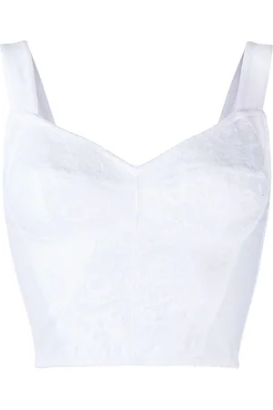 Dolce & Gabbana Cropped-Oberteil mit Stickerei