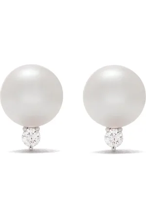Tasaki 18kt Weißgoldohrringe mit Akoya-Perle