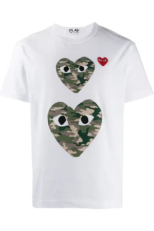 Comme des Garçons Camouflage-T-Shirt mit Herz