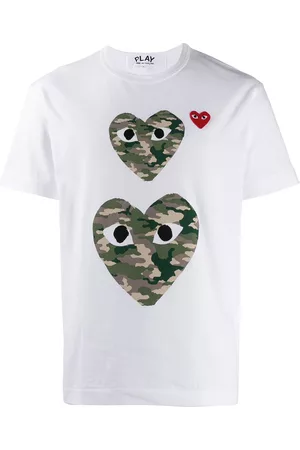 Comme des Garçons Shirts - Camouflage-T-Shirt mit Herz