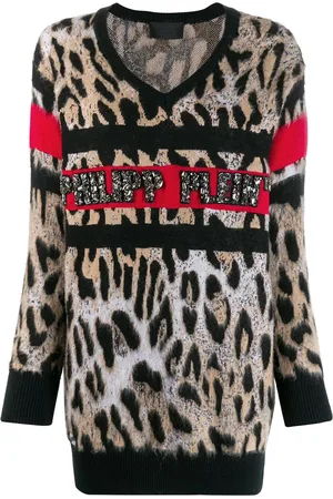 Philipp Plein Oberteil mit Leoparden-Print
