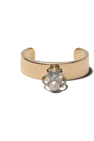 DELFINA DELETTREZ 18kt Ear Cuff aus Gelb- und Weiß mit einem Diamanten