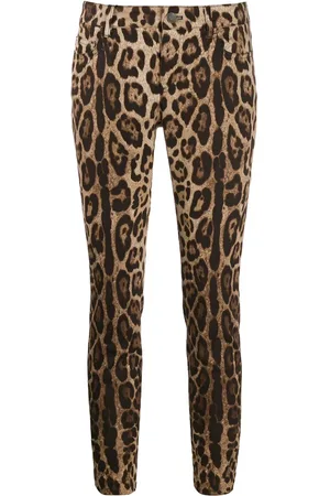 Dolce & Gabbana Cropped-Jeans mit Leopardenmuster