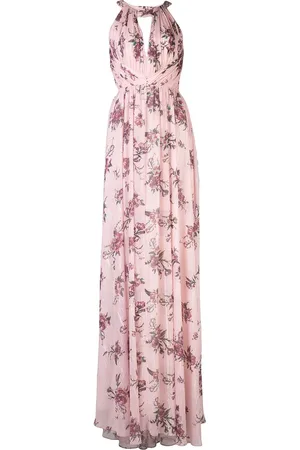 Marchesa Notte Geblümtes Neckholder-Kleid