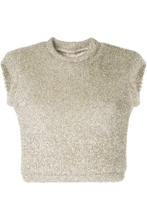 Bambah Gestricktes Top im Metallic-Look