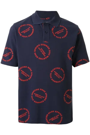 MARTINE ROSE Poloshirt mit Logo-Print