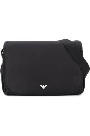 Emporio Armani Wickeltasche mit Logo-Schild