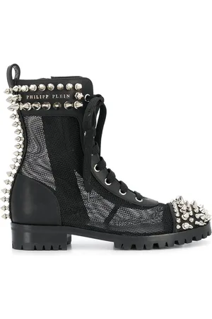 Philipp Plein Schnürstiefel mit Nieten, 35mm