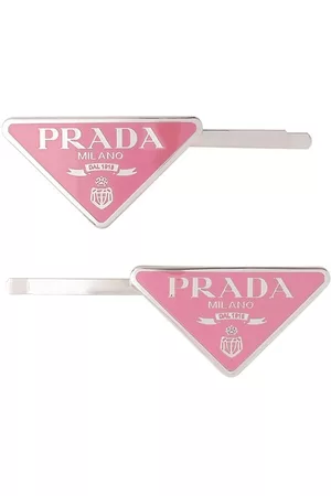 Prada Damen Haarschmuck - Haarspangen mit Logo-Schild