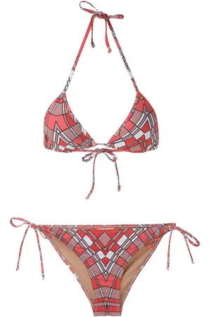 AMIR SLAMA Triangel-Bikini mit Print