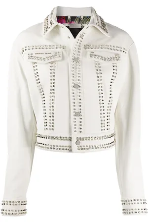 Philipp Plein Lederjacke mit Totenkopf