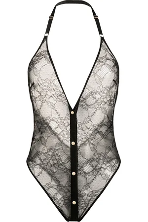 MAISON CLOSE Rückenfreier Body aus Spitze
