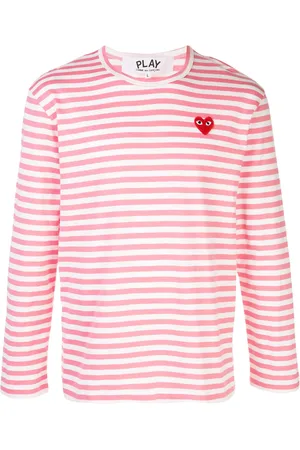 Comme des Garçons Gestreiftes Langarmshirt mit Logo