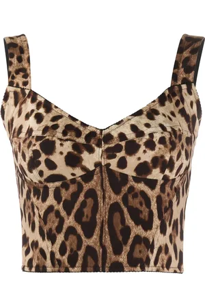 Dolce & Gabbana Bustier mit Leoparden-Print