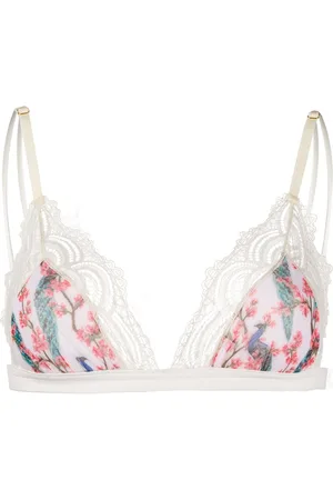 Dolci Follie Triangel-BH mit Pfauen-Print