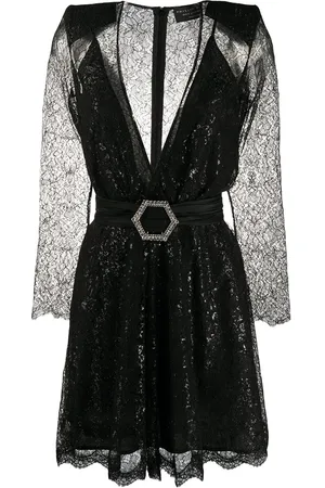 Philipp Plein Minikleid mit Logo-Schnalle