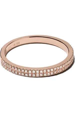 EF Collection 14kt Rotgoldring mit Diamanten