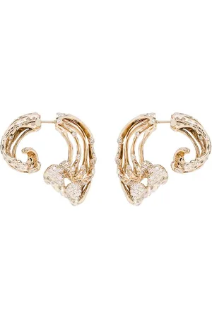 Bibi van der Velden 18kt Gelbgoldohrringe mit Diamanten