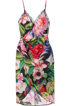 Philipp Plein Wickelkleid mit Blumen-Print